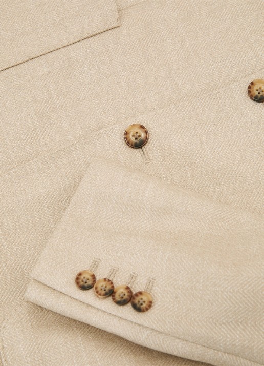 Reiss Pelmet regular fit colbert in wolblend met opgestikte zakken - detail 6 oatmeal / beige