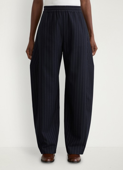 Reiss Petite Elle high waist balloon fit pantalon met streepprint