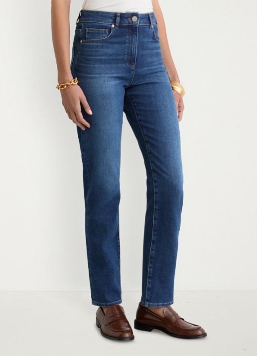 Reiss Petite Isabel high waist skinny fit jeans met medium wassing