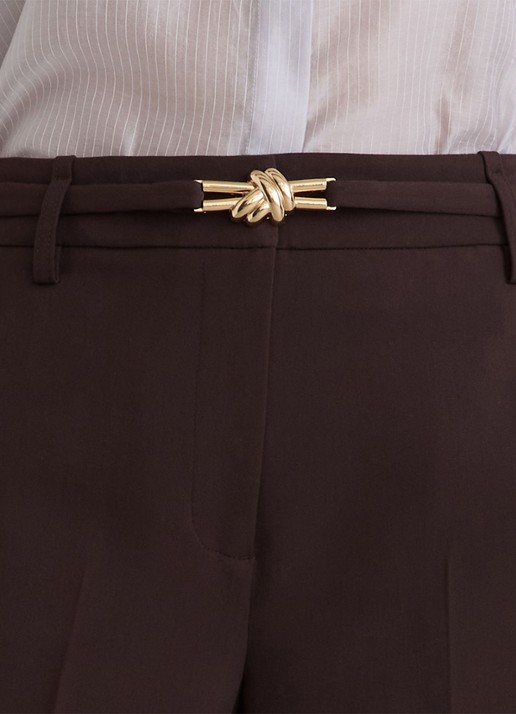 Reiss Petite Leona high waist flared pantalon met steekzakken - detail 5 bruin