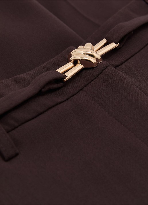 Reiss Petite Leona high waist flared pantalon met steekzakken - detail 6 bruin