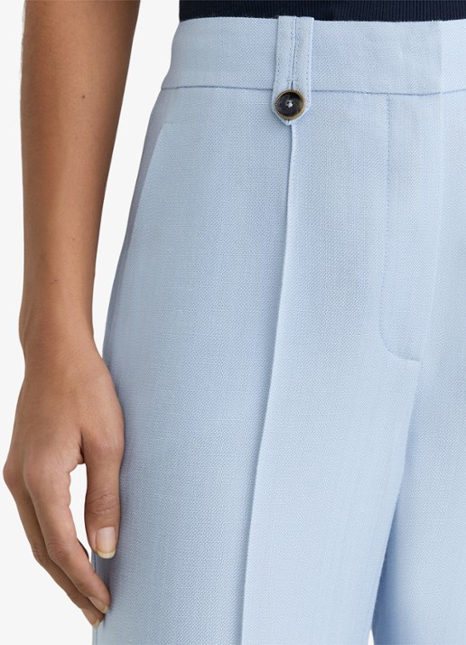 Reiss Petite Magda high waist wide fit pantalon met steekzakken