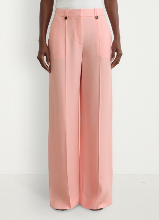 Reiss Petite Magda high waist wide fit pantalon met steekzakken