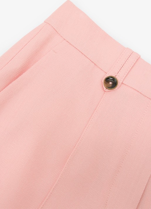 Reiss Petite Magda high waist wide fit pantalon met steekzakken - detail 7 oudroze