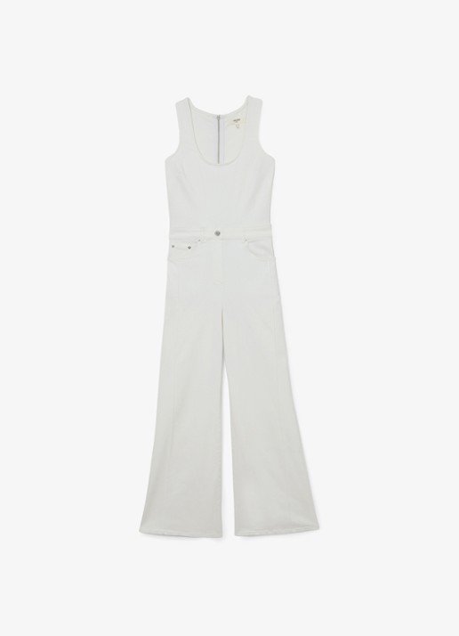 Reiss Petite Rose wide fit jumpsuit van denim
