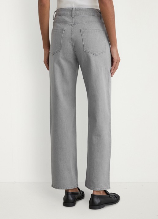 Reiss Petite Selin mid waist straight leg jeans met gekleurde wassing - achterkant 6 grijs
