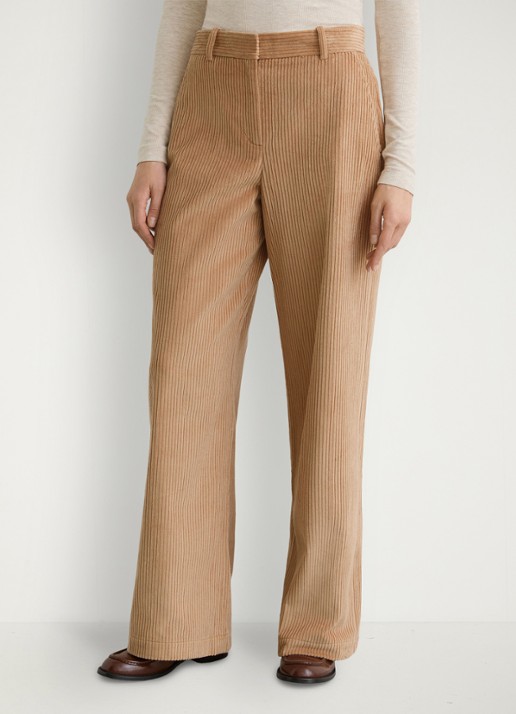 Reiss Petite Stanton high waist wide fit pantalon van corduroy
