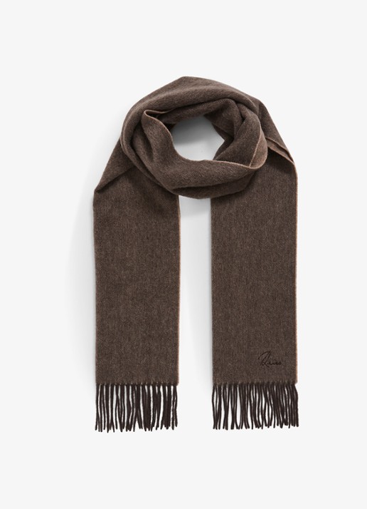 Reiss Picton sjaal in kasjmierblend 180 x 31 cm - detail 5 bruin