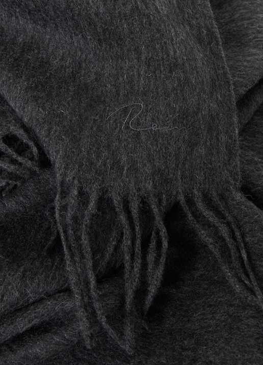Reiss Picton sjaal in kasjmierblend 185 x 45 cm - detail steenrood