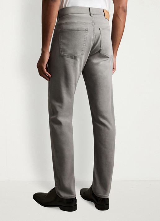 Reiss Picton slim fit jeans met gekleurde wassing - achterkant 5 lichtgrijs