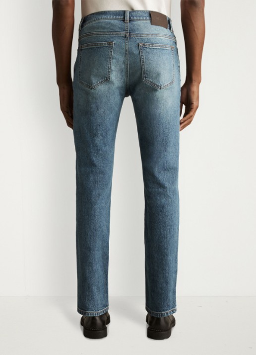 Reiss Picton slim fit jeans met medium wassing - achterkant indigo