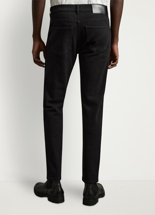 Reiss Picton slim fit jeans met steekzakken - achterkant zwart