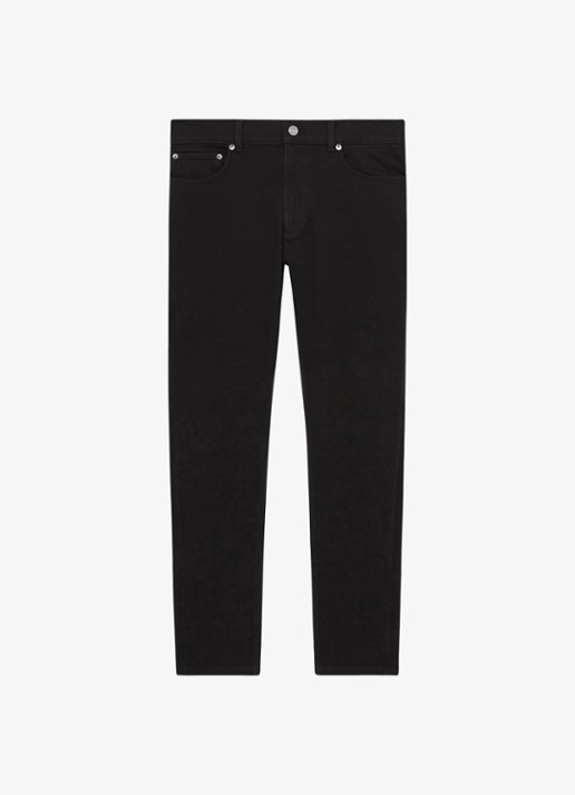 Reiss Picton slim fit jeans met steekzakken - voorkant 4 zwart