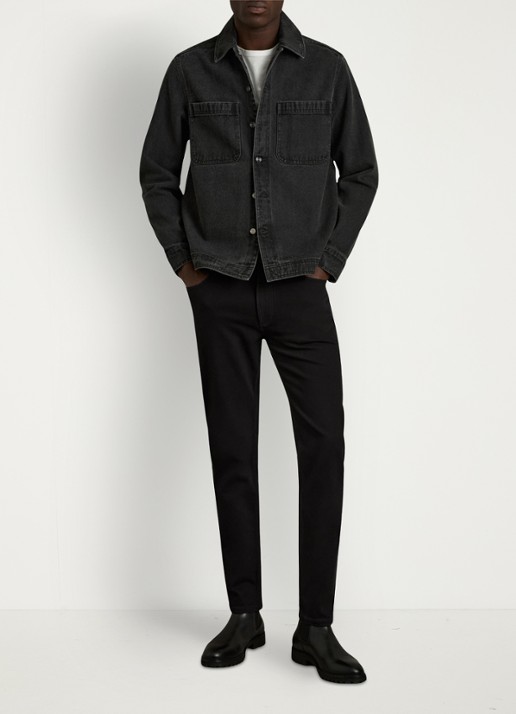 Reiss Picton slim fit jeans met steekzakken - voorkant 5 zwart