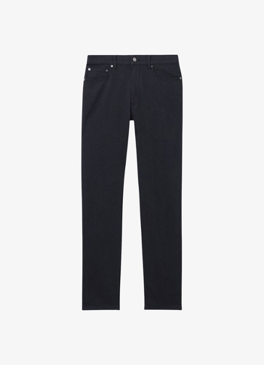 Reiss Picton slim fit jeans met steekzakken - voorkant donkerblauw