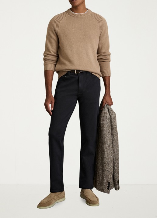 Reiss Picton slim fit jeans met steekzakken - voorkant 2 donkerblauw