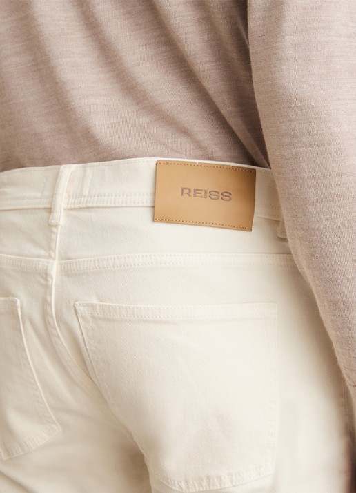 Reiss Picton slim fit jeans met stretch - detail 2 wit