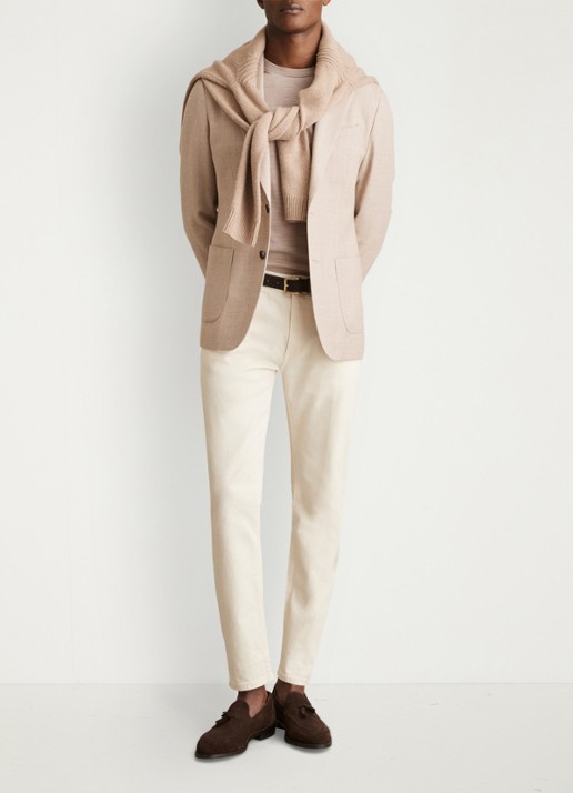 Reiss Picton slim fit jeans met stretch - voorkant 6 wit