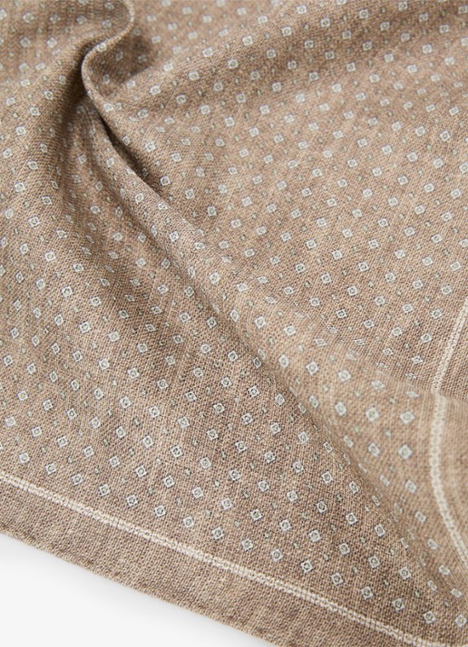 Reiss Pier pochet van zijde - detail 3 lichtbruin