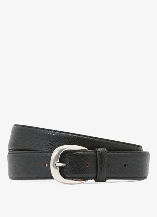 Reiss Pierce riem van leer met structuur