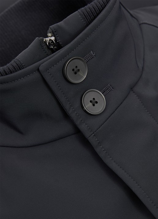 Reiss Player gewatteerde parka met klepzakken - detail 5 donkerblauw