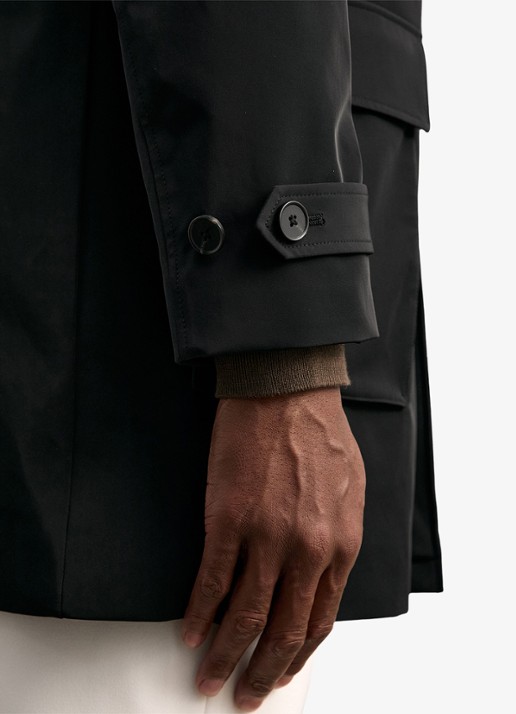 Reiss Player mantel met uitneembare voering  - detail 5 zwart