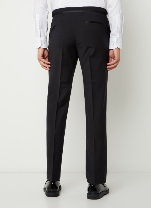 Reiss Poker slim fit pantalon met steekzakken - achterkant 3 zwart