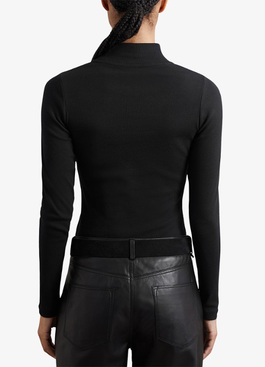 Reiss Polly longsleeve met stretch - achterkant zwart
