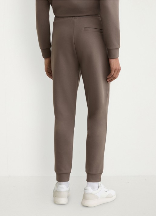 Reiss Premier Premium tapered fit joggingsbroek met steekzakken - achterkant 6 lichtbruin