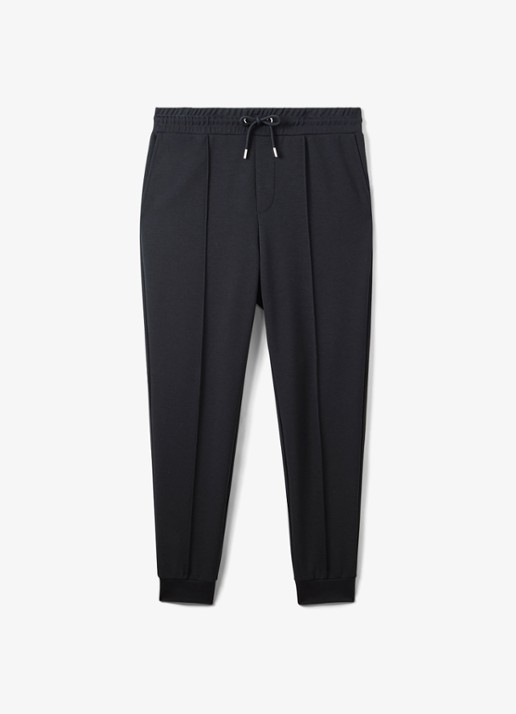 Reiss Premier tapered fit trainingsbroek met steekzakken - voorkant 4 donkerblauw