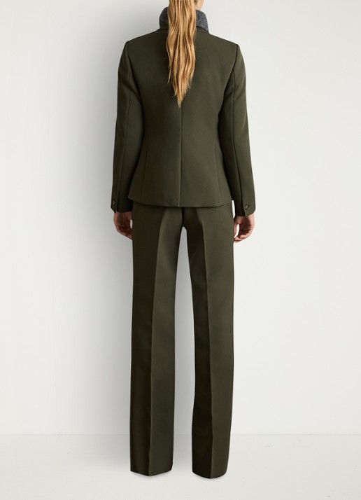 Reiss Priya double-breasted blazer met klepzakken - achterkant 3 bronsgroen