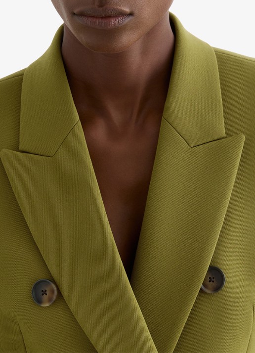 Reiss Priya double-breasted blazer met klepzakken - detail 4 groen