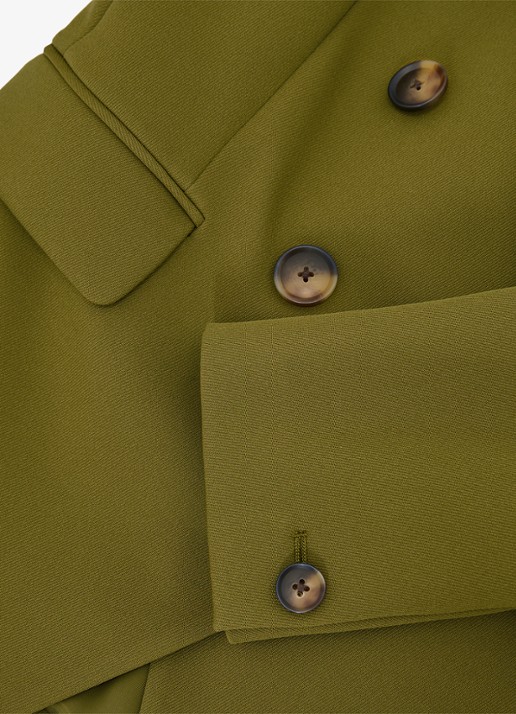 Reiss Priya double-breasted blazer met klepzakken - detail 5 groen