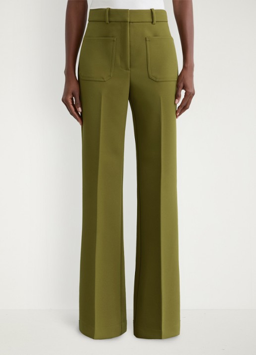 Reiss Priya high waist flared pantalon met steekzakken