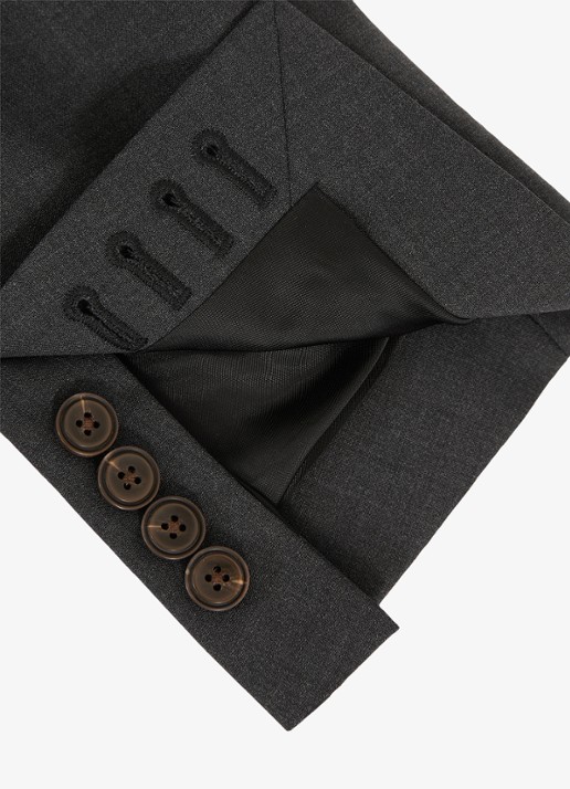 Reiss Promise slim fit colbert in wolblend - detail 4 grijs