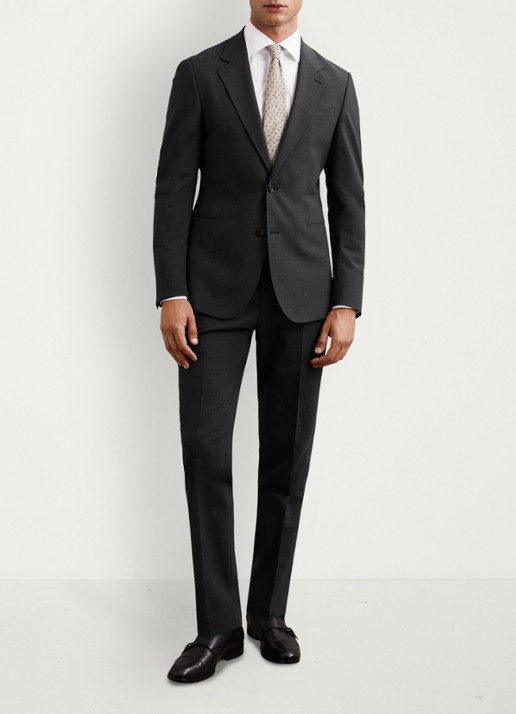 Reiss Promise slim fit colbert in wolblend - voorkant 7 grijs