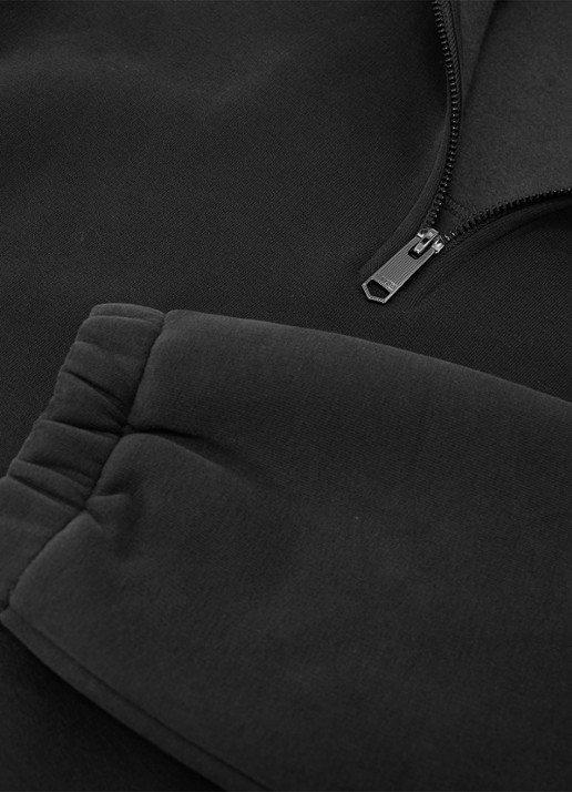 Reiss Quinn sweater met halve rits - detail 6 zwart
