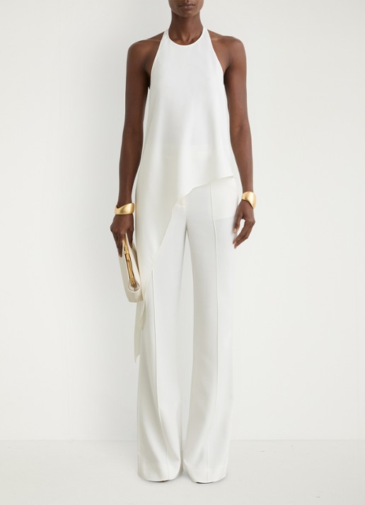 Reiss Quinn top met asymmetrische zoom - voorkant 7 wit