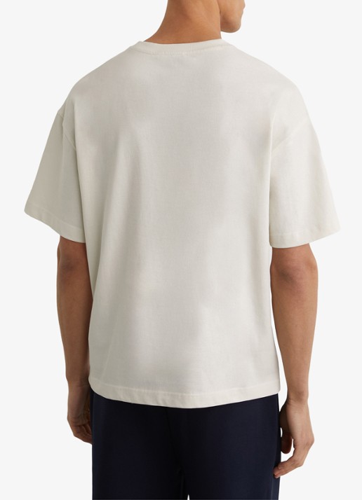 Reiss Rainer T-shirt met borduring - achterkant 4 white / wit