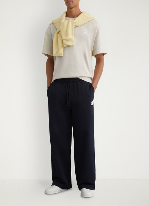 Reiss Rainer T-shirt met borduring - voorkant 6 white / wit