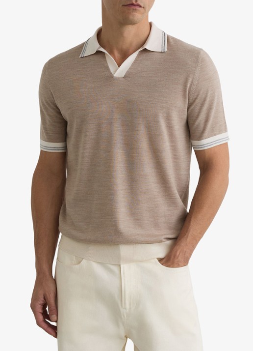 Reiss Redmire regular fit polo van merino wol