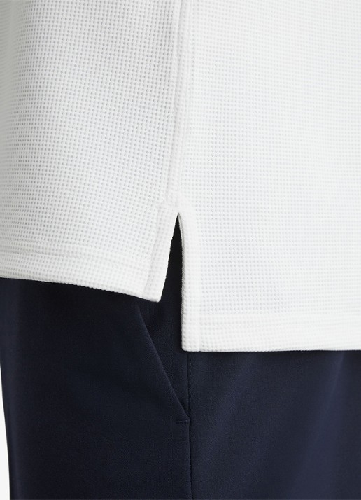 Reiss Reed regular fit polo met wafelstructuur - detail 2 white / wit