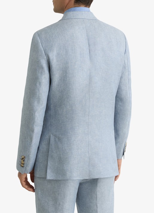 Reiss Regular fit colbert met steekzakken - achterkant 6 lichtblauw