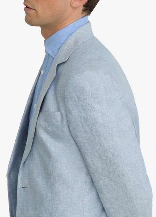 Reiss Regular fit colbert met steekzakken - detail 3 lichtblauw