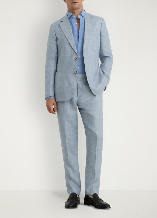 Reiss Regular fit colbert met steekzakken - voorkant 5 lichtblauw