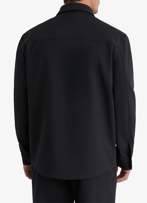 Reiss Regular fit overshirt met borstzak - achterkant 7 navy / blauw