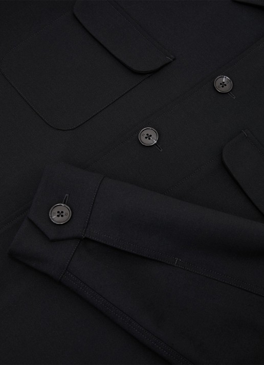 Reiss Regular fit overshirt met borstzak - detail 4 navy / blauw