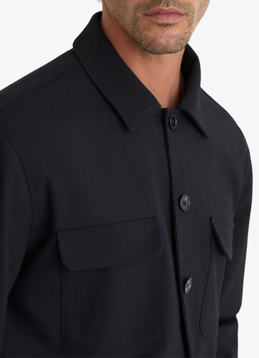 Reiss Regular fit overshirt met borstzak - detail 5 navy / blauw