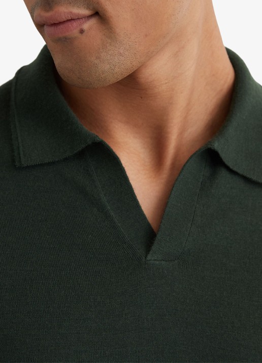Reiss Regular fit polo met gemêleerd dessin - detail 5 dark green / groen