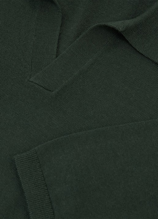 Reiss Regular fit polo met gemêleerd dessin - detail 7 dark green / groen